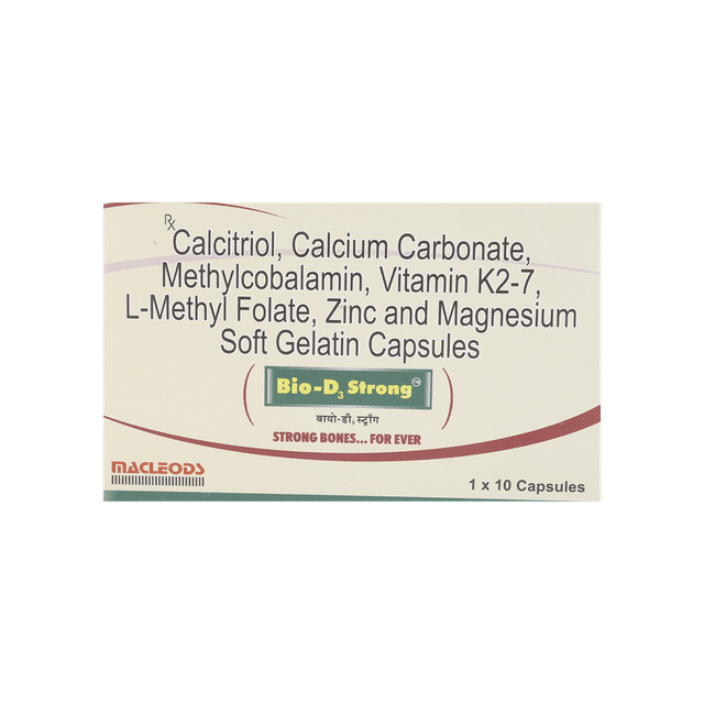 Bio D3 Strong Strip Of 10 Capsules