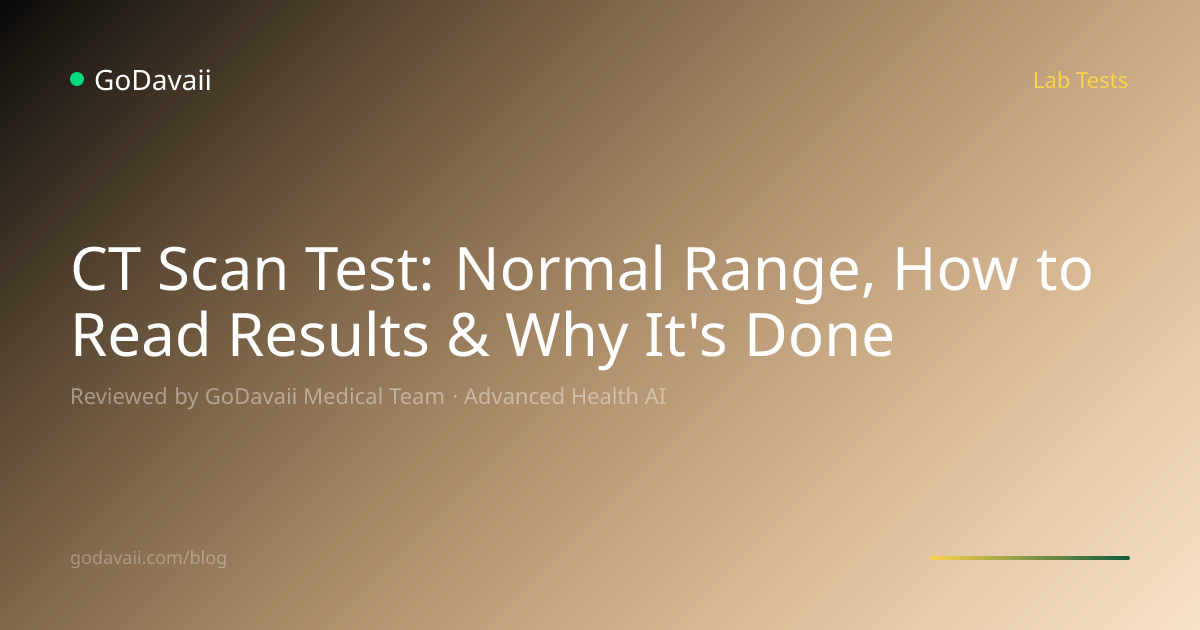 CT Scan Test: Normal Range, How to Read Results | GoDavaii