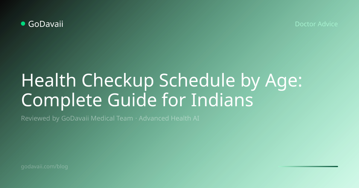Health Checkup Schedule by Age: Complete Guide | GoDavaii