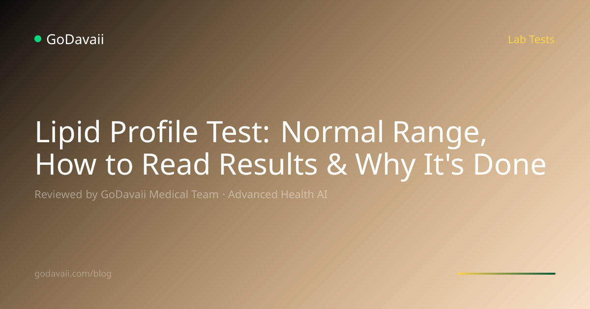 Lipid Profile Test: Normal Range, How to Read | GoDavaii