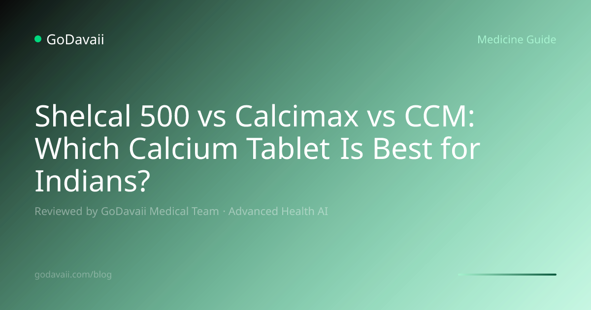 Shelcal 500 vs Calcimax vs CCM: Which Calcium | GoDavaii
