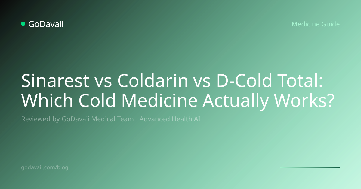 Sinarest vs Coldarin vs D-Cold Total: Which Cold | GoDavaii